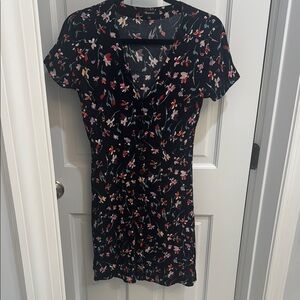 Madewell Black Floral Mini Dress